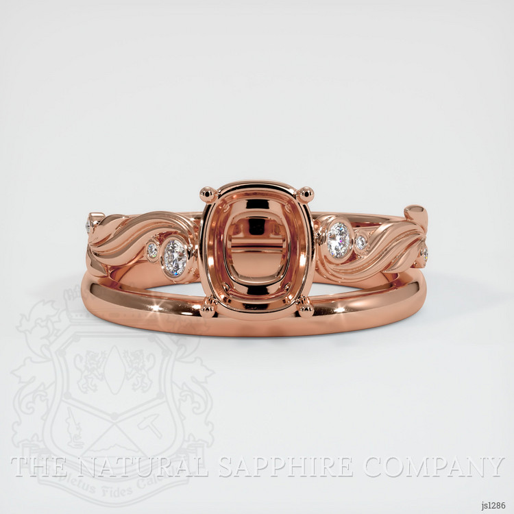 14K Rose Gold Wedding Set Ring Setting