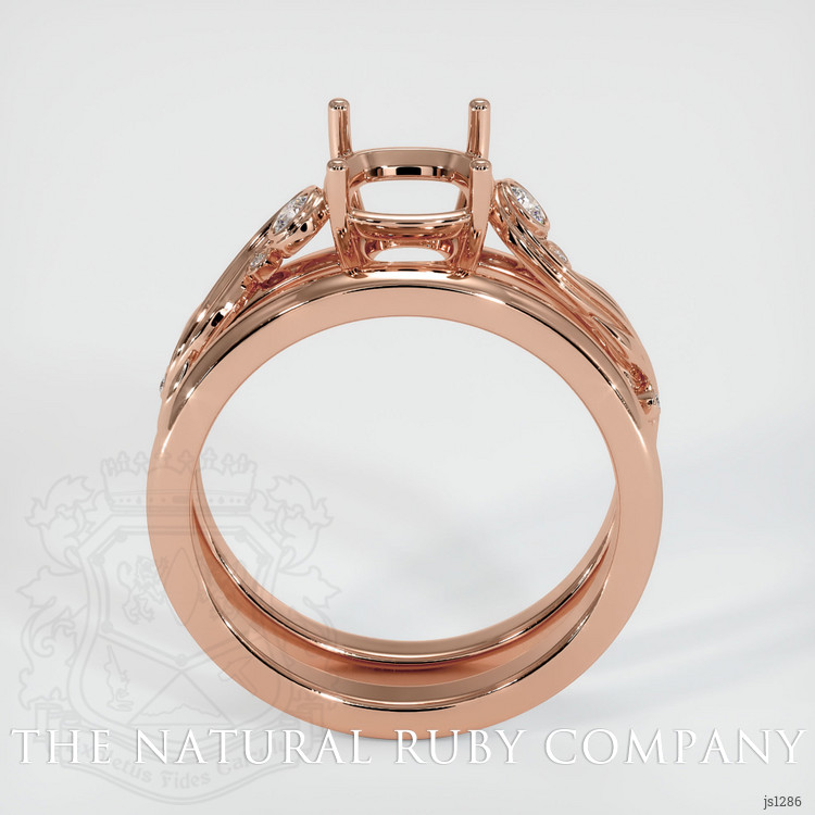 14K Rose Gold Wedding Set Ring Setting