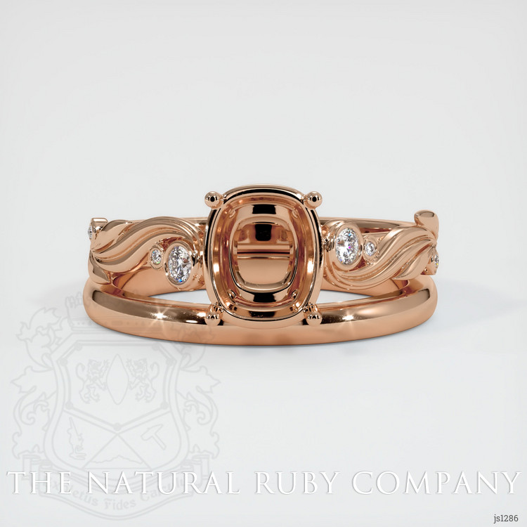 18K Rose Gold Wedding Set Ring Setting