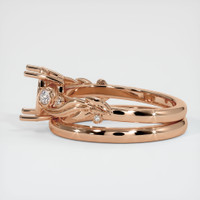 18K Rose Gold Wedding Set Ring Setting Image