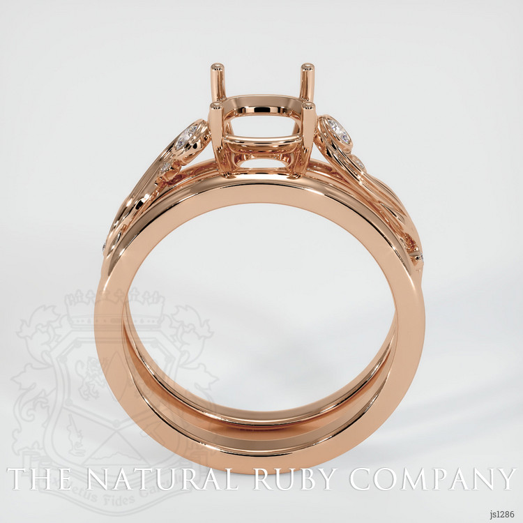 18K Rose Gold Wedding Set Ring Setting