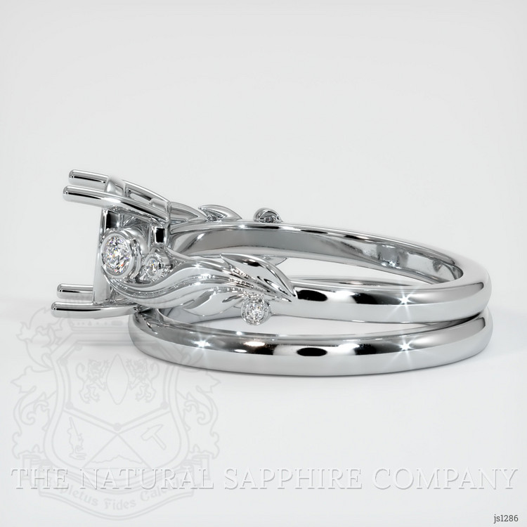 Silver Wedding Set Ring Setting