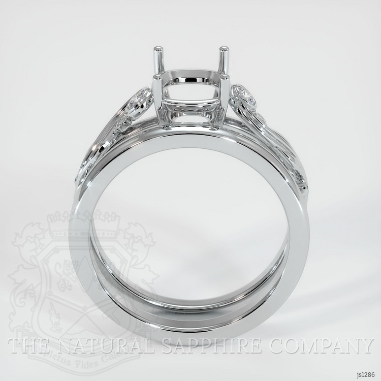 14K White Gold Wedding Set Ring Setting