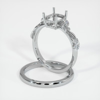 14K White Gold Wedding Set Ring Setting Image