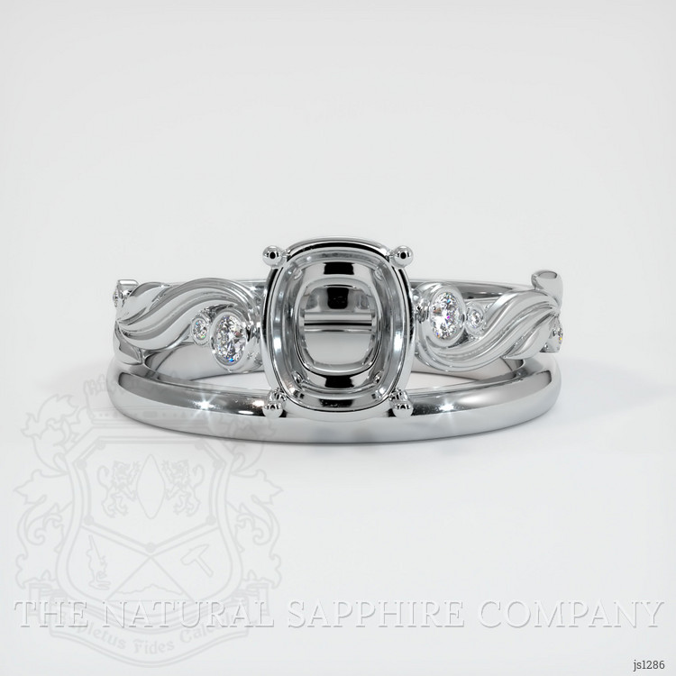 18K White Gold Wedding Set Ring Setting