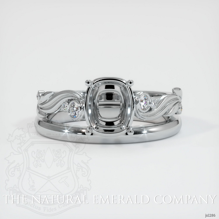 18K White Gold Wedding Set Ring Setting