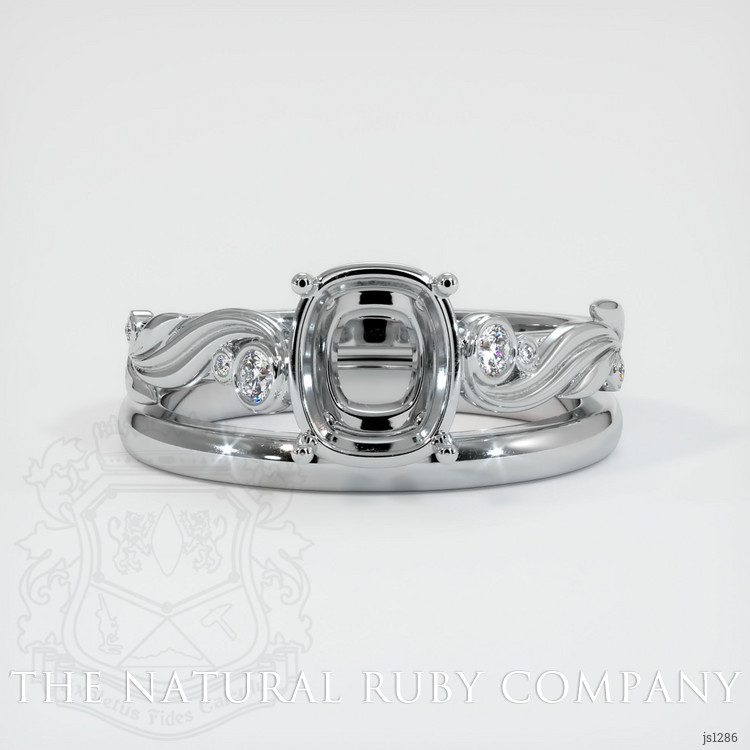 18K White Gold Wedding Set Ring Setting