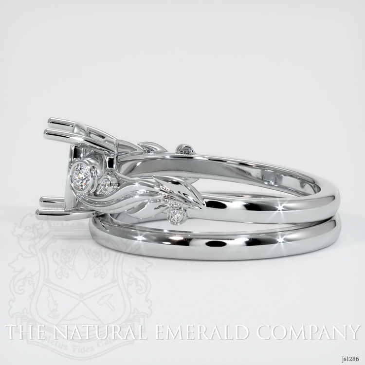 18K White Gold Wedding Set Ring Setting