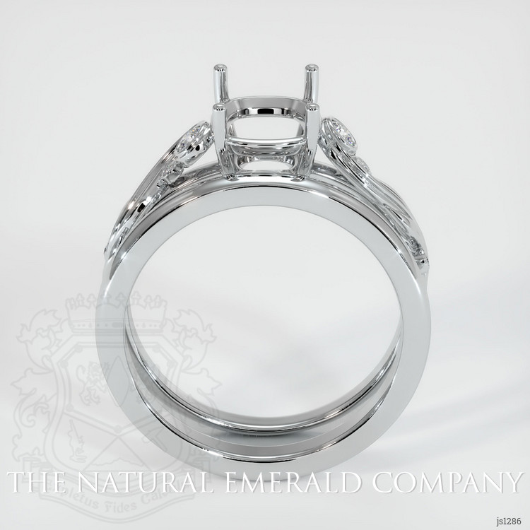 18K White Gold Wedding Set Ring Setting