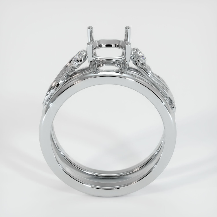 18K White Gold Wedding Set Ring Setting