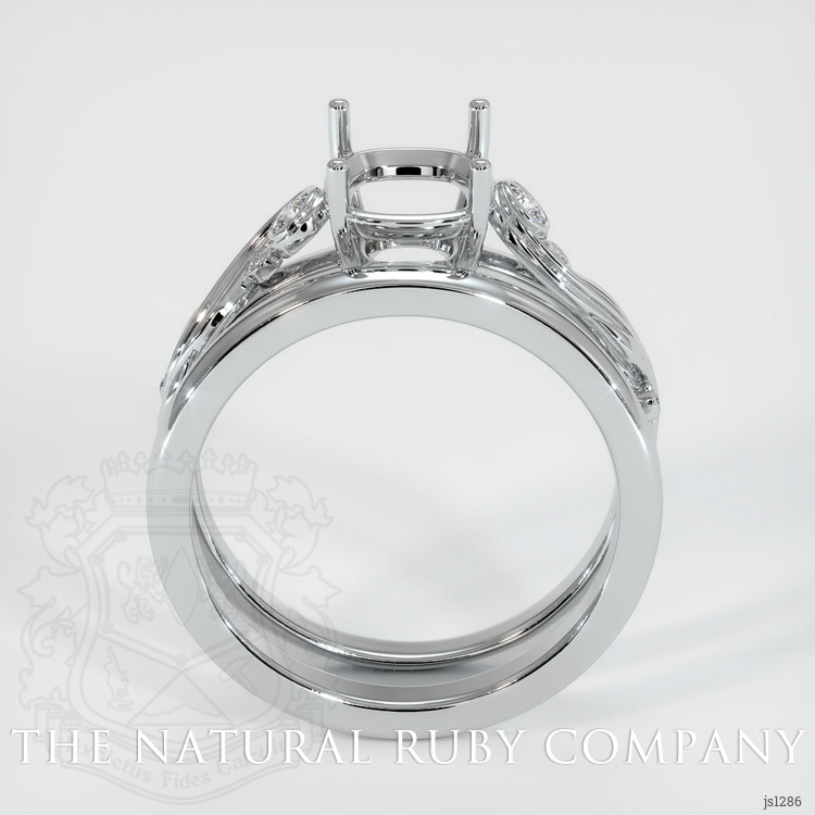 18K White Gold Wedding Set Ring Setting