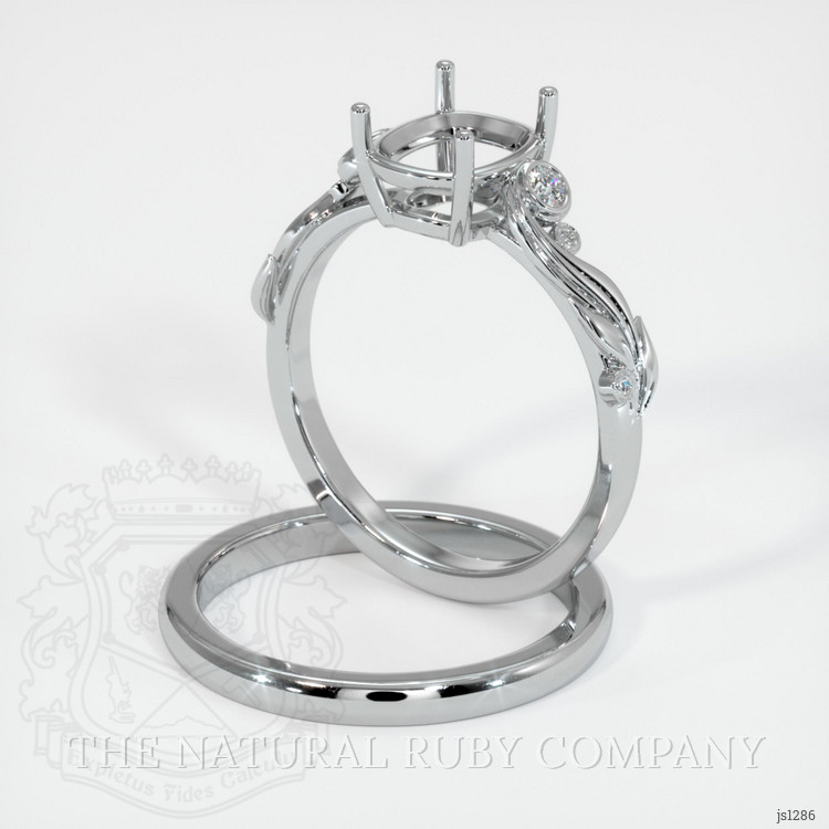 18K White Gold Wedding Set Ring Setting