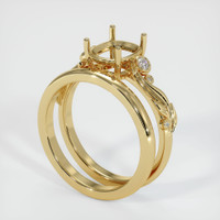 14K Yellow Gold Wedding Set Ring Setting Video