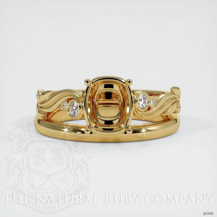 14K Yellow Gold Wedding Set Ring Setting