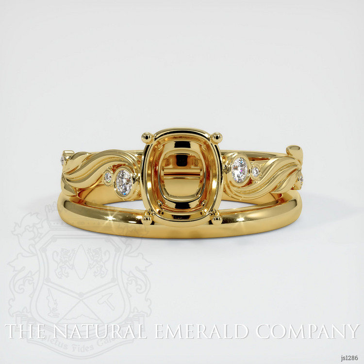 18K Yellow Gold Wedding Set Ring Setting
