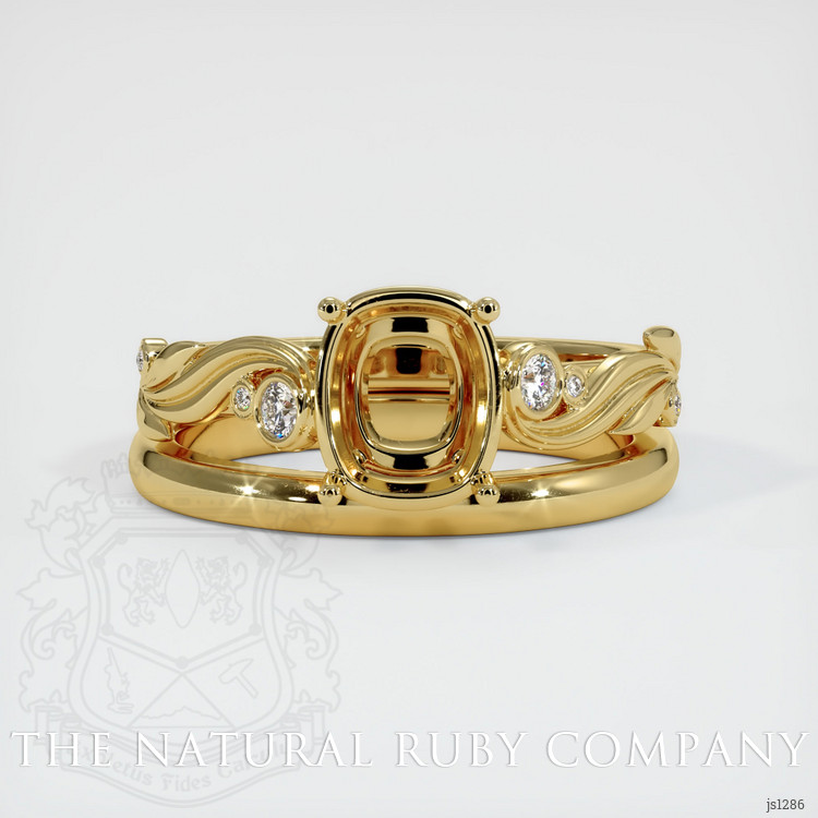 18K Yellow Gold Wedding Set Ring Setting