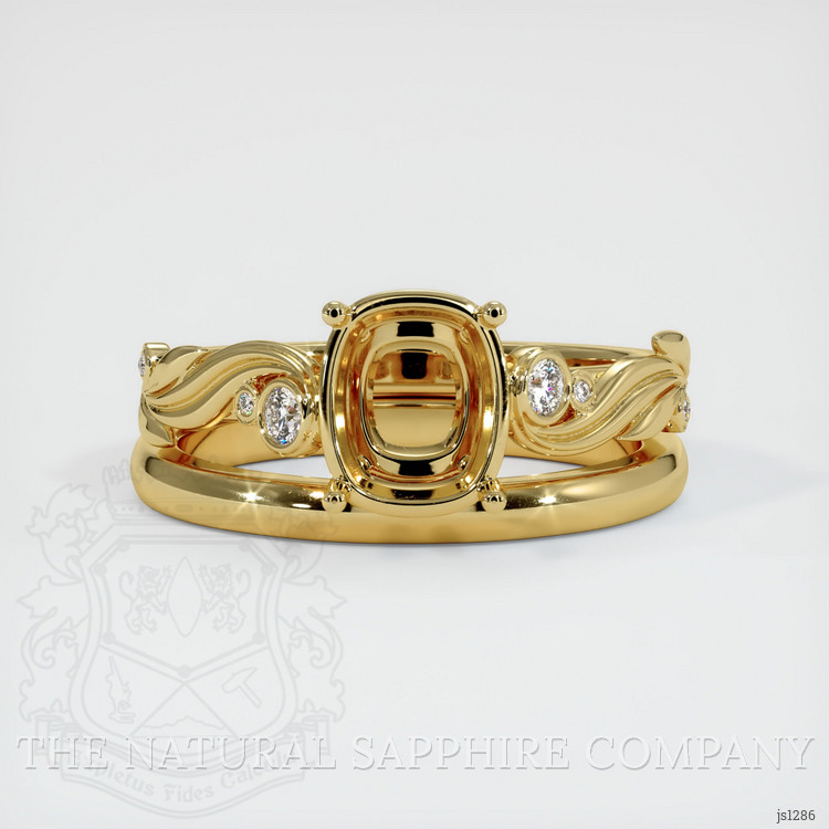 18K Yellow Gold Wedding Set Ring Setting