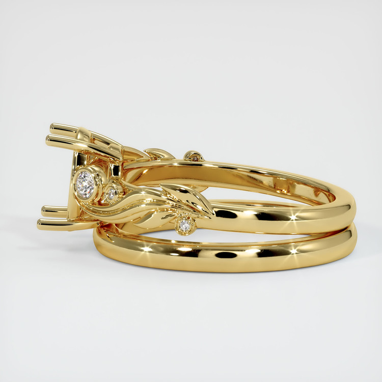18K Yellow Gold Wedding Set Ring Setting