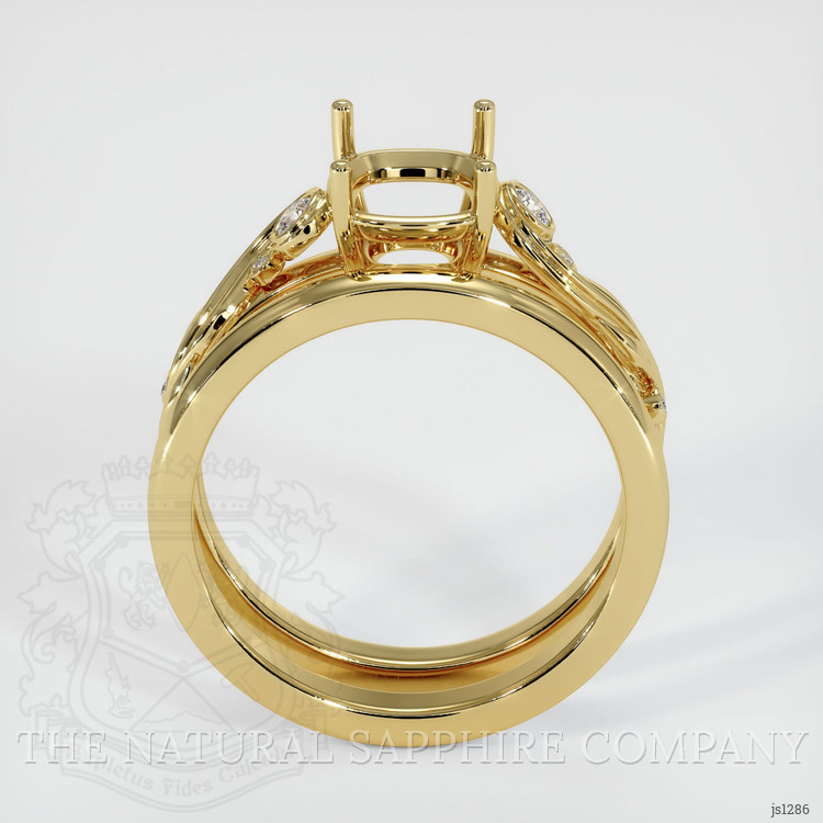 18K Yellow Gold Wedding Set Ring Setting