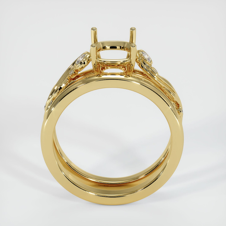 18K Yellow Gold Wedding Set Ring Setting