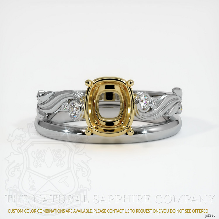 14K Yellow & White Wedding Set Ring Setting