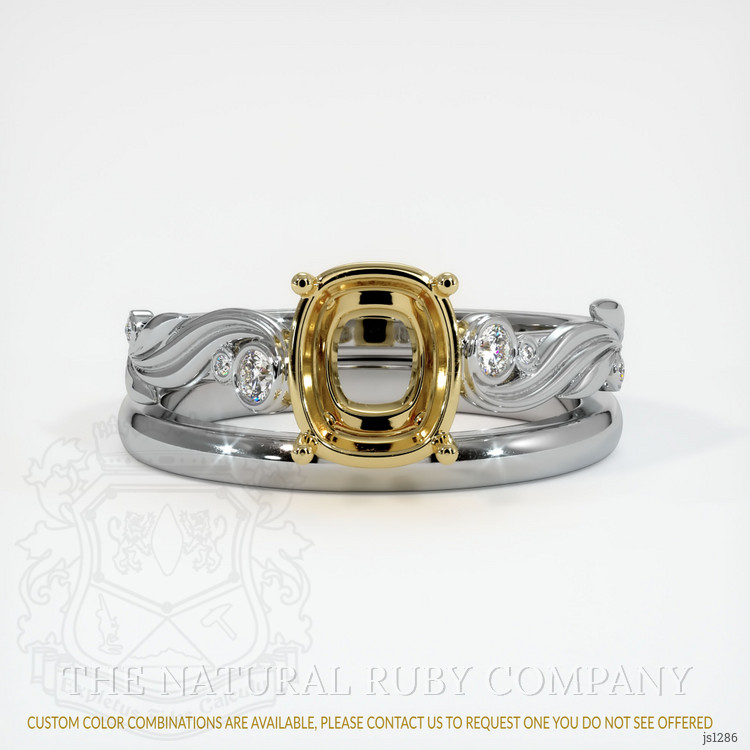 14K Yellow & White Wedding Set Ring Setting