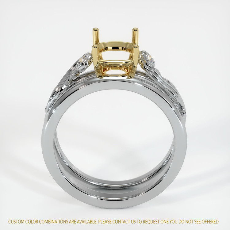 14K Yellow & White Wedding Set Ring Setting