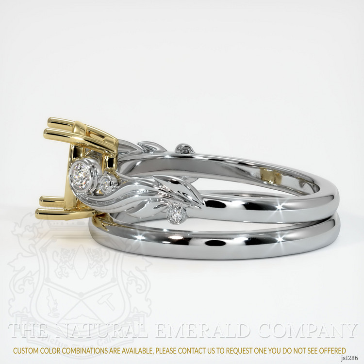 18K Yellow & White Wedding Set Ring Setting