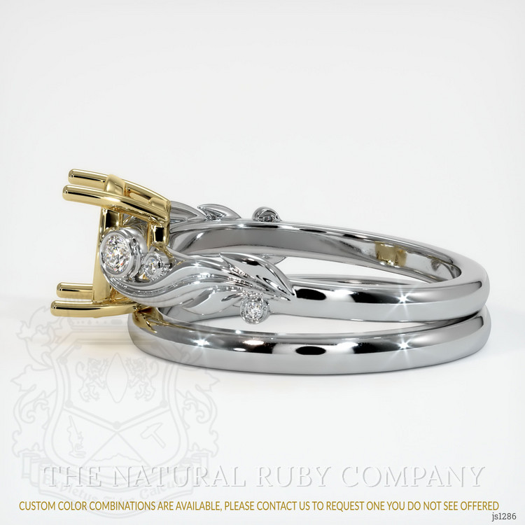 18K Yellow & White Wedding Set Ring Setting