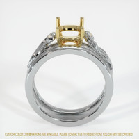 18K Yellow & White Wedding Set Ring Setting Image