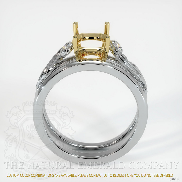 18K Yellow & White Wedding Set Ring Setting