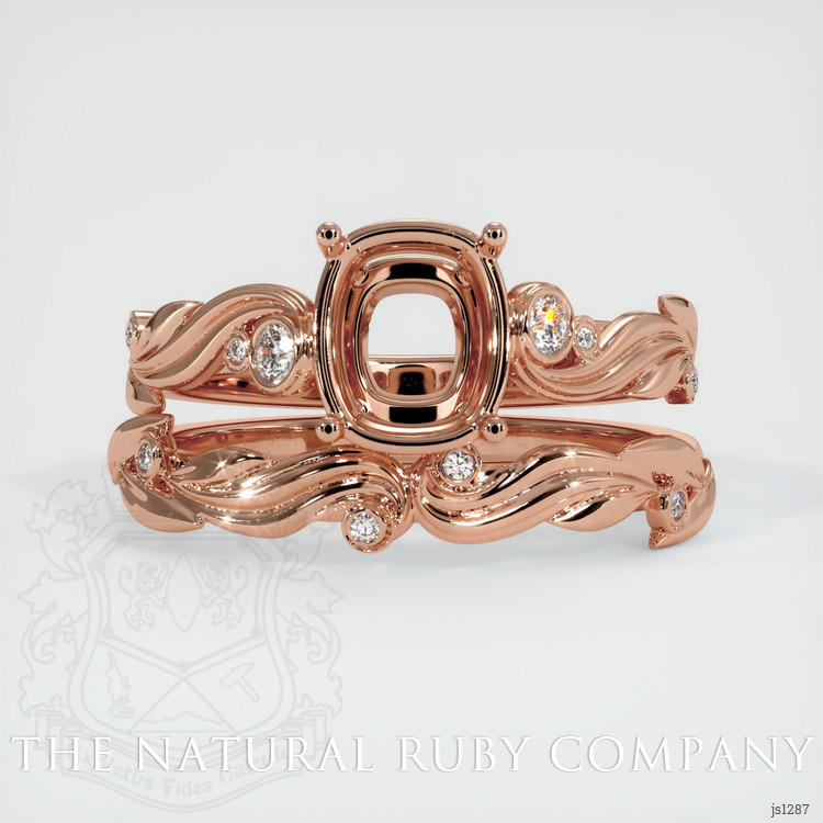 14K Rose Gold Accent Stones Ring Setting