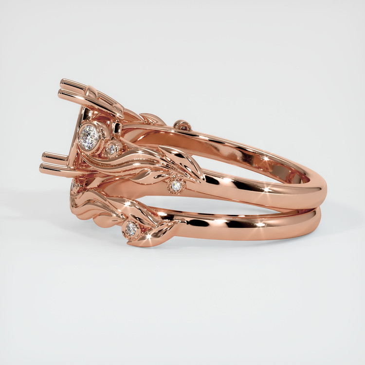 14K Rose Gold Accent Stones Ring Setting