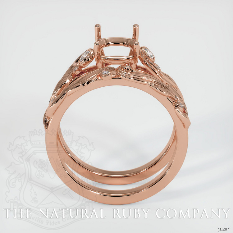 14K Rose Gold Accent Stones Ring Setting