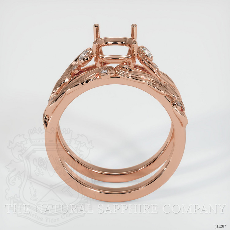 14K Rose Gold Accent Stones Ring Setting