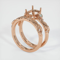 18K Rose Gold Accent Stones Ring Setting Video