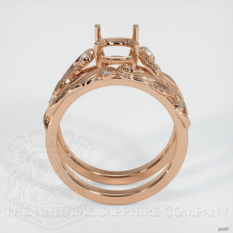 18K Rose Gold Accent Stones Ring Setting