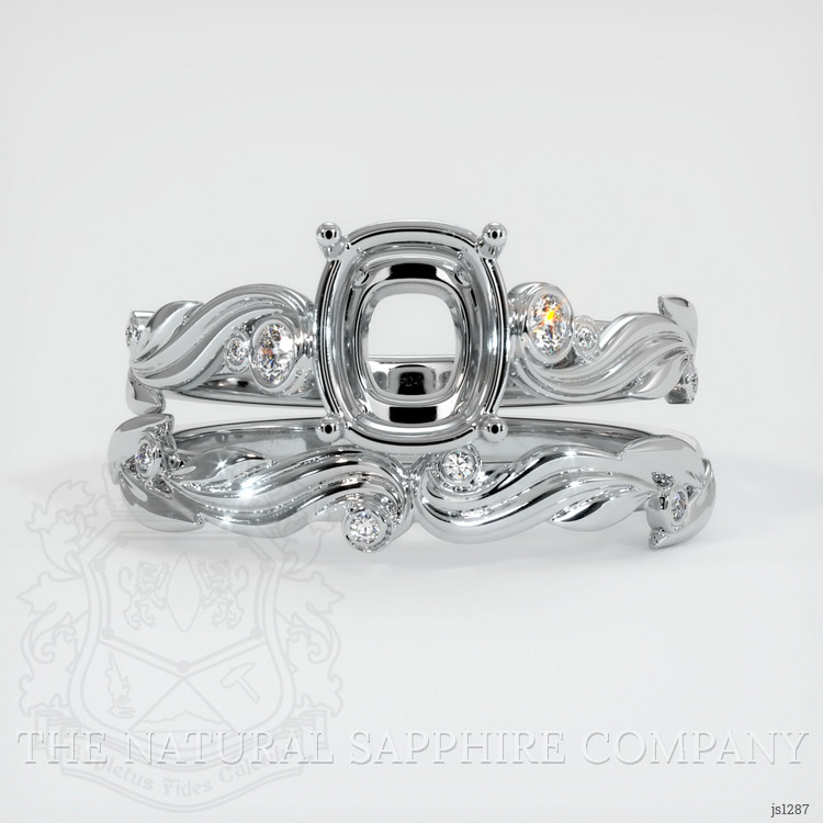 10K White Gold Accent Stones Ring Setting