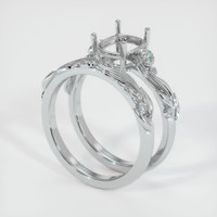 14K White Gold Accent Stones Ring Setting Video