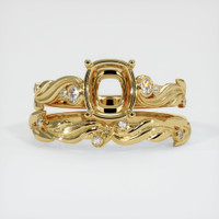 10K Yellow Gold Accent Stones Ring Setting Image