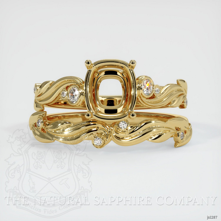 10K Yellow Gold Accent Stones Ring Setting