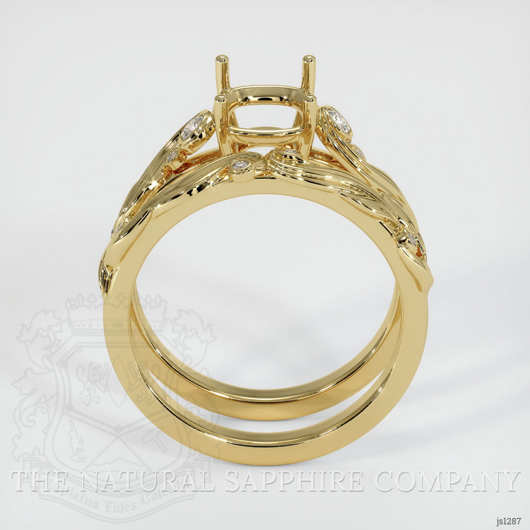 10K Yellow Gold Accent Stones Ring Setting