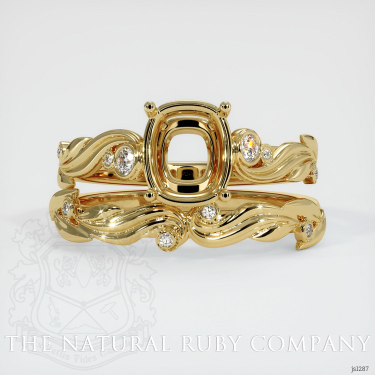 14K Yellow Gold Accent Stones Ring Setting