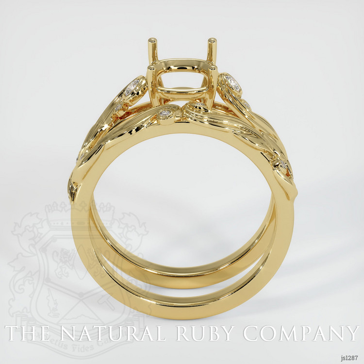 14K Yellow Gold Accent Stones Ring Setting