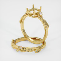 14K Yellow Gold Accent Stones Ring Setting Image