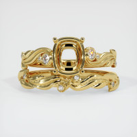 18K Yellow Gold Accent Stones Ring Setting Image