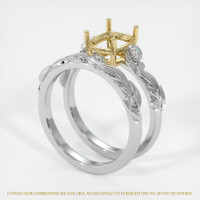 14K Yellow & White Accent Stones Ring Setting Video