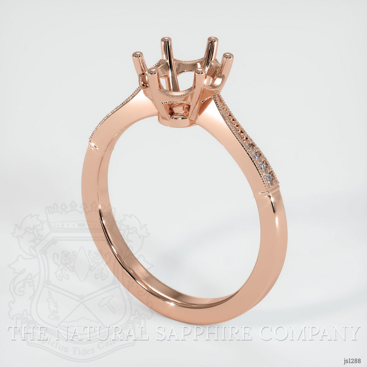 14K Rose Gold Antique Style Ring Setting
