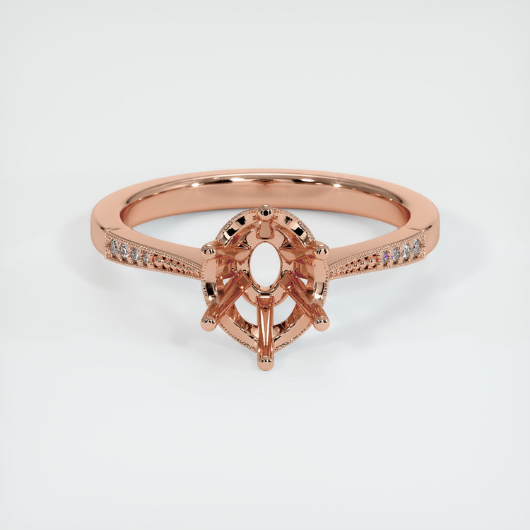 14K Rose Gold Antique Style Ring Setting