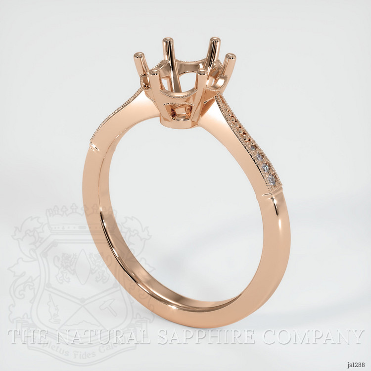 18K Rose Gold Antique Style Ring Setting